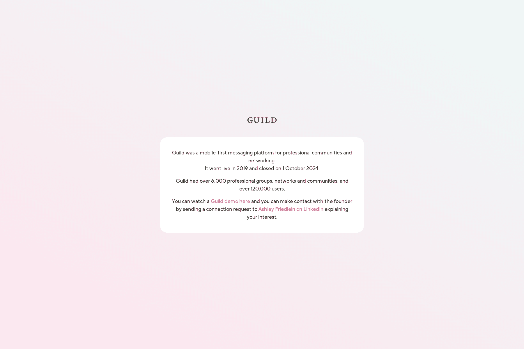 Screenshot of the Guild pricing page