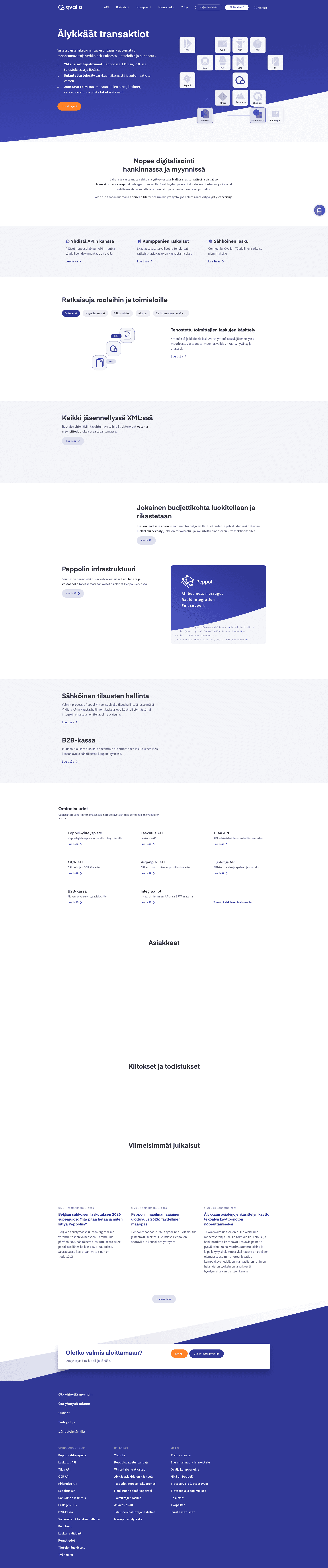 Screenshot of the Qvalia pricing page