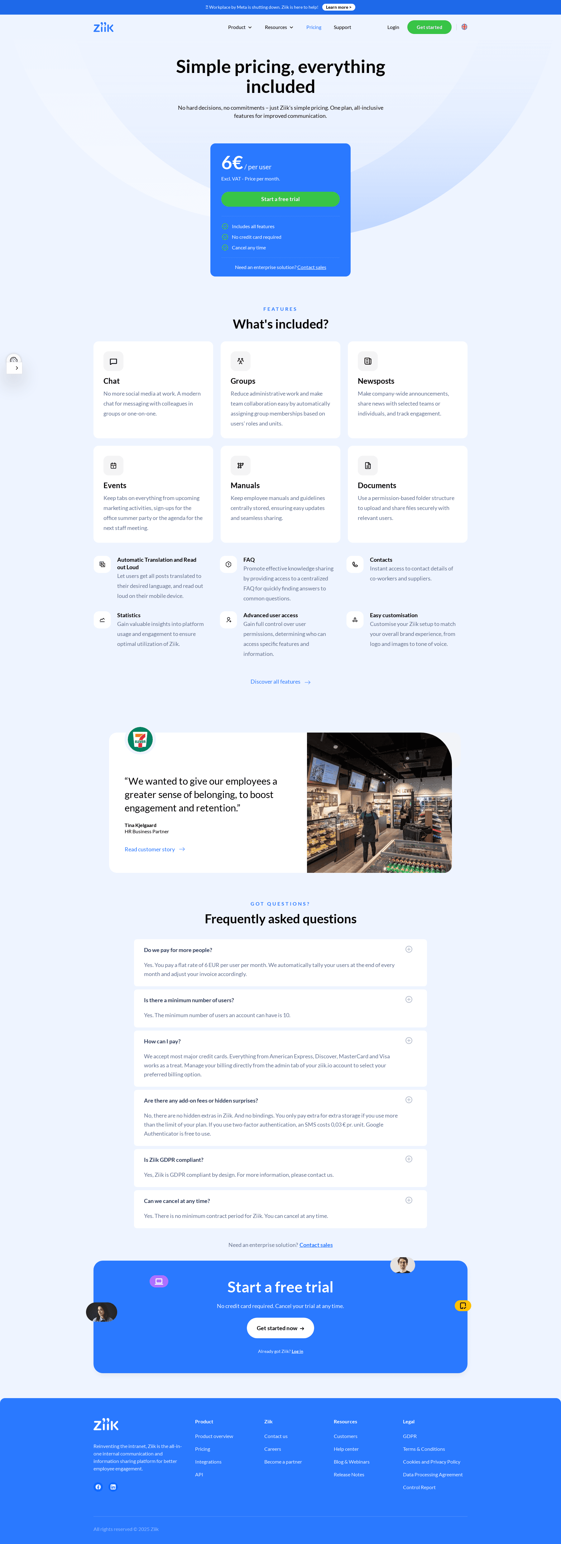 Screenshot of the Chainintra pricing page