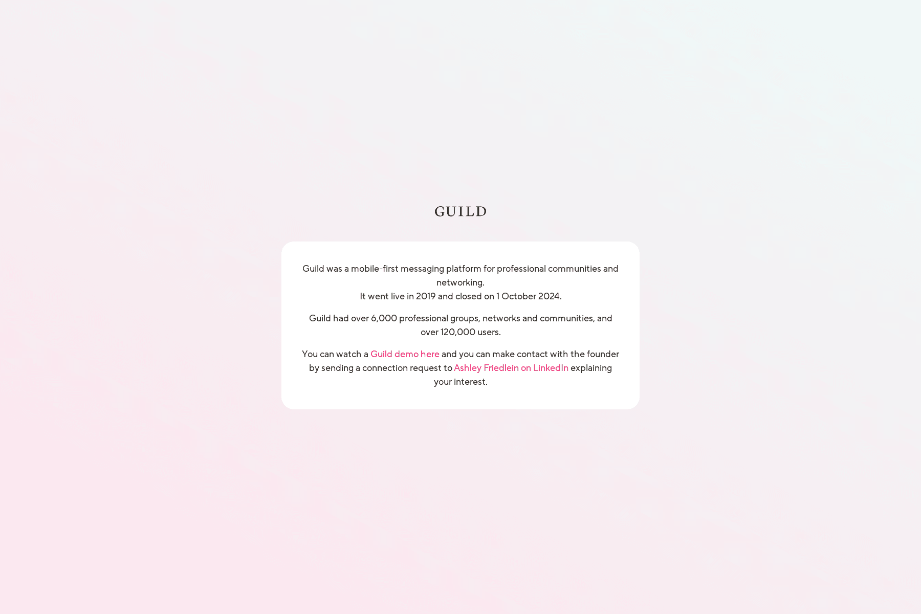 Guild pricing page